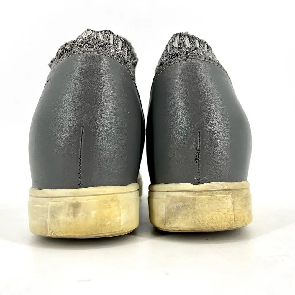 Women's Brash Elisha Knit Fashion wedge‎ Sneakers No Laces Slip-On Gray Size 10